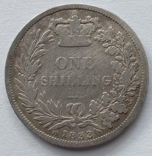 1853 victoria silver shilling - 1853,