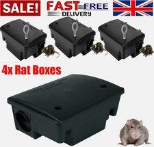 4 X RODENT BOX TRAP STATION -
