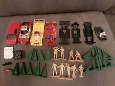 scalextric scrapyard car bodies, chassis, people and bridge accessories