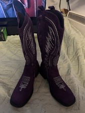 Ladies Purple Flat Cowboy