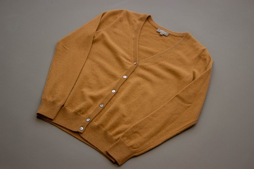 Peal neck cashmere vicuna - n., v-neck