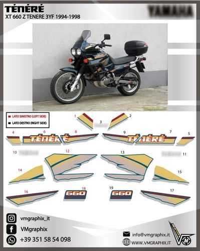 Stickers xtz 660 tenu 3yf - 660,