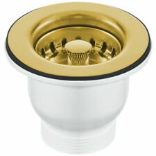 85mm Polished Brass Belfast Kitchen Sink Basket Strainer Waste For 60mm hole