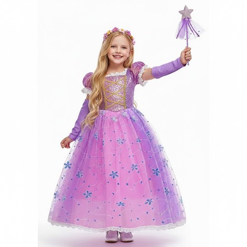 Girls rapunzel costume purple - girls,