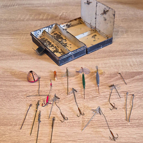 Vintage job lot black japanned - job,