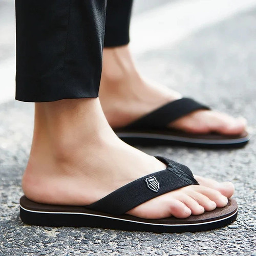 Mens classic flat slip flip - classic, on