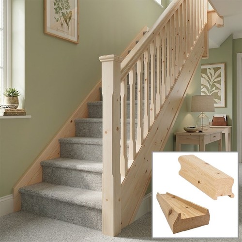 Pine hdr handrail baserail - pine,
