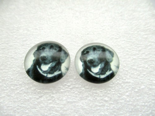Black labrador dog glass - black,