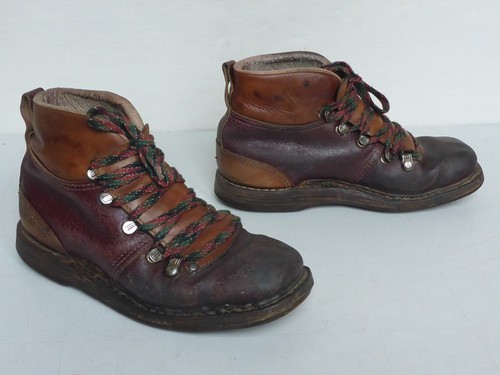Vintage ski boots old leather - vintage,