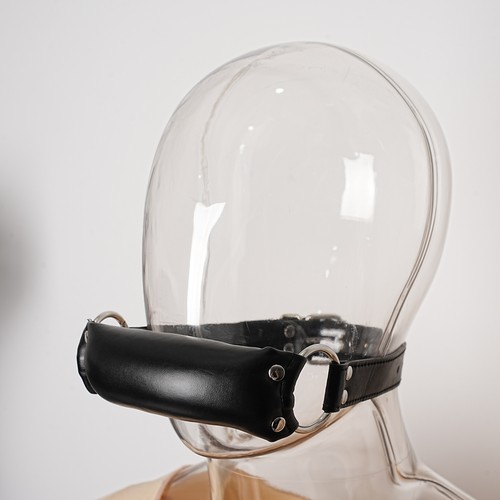 Leather mouth gag harness - leather,