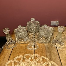 Vintage piece glass dresser - vintage,