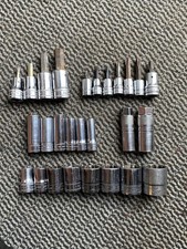 Snap On Tools Socket Job Lot Bundle Used 1/2” & 3/8” Drive Deep Hex Allen Etc