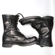 Corcoran 1500 Jump Leather Boots Mens 7.5 D Black Combat Made in USA Mlitary