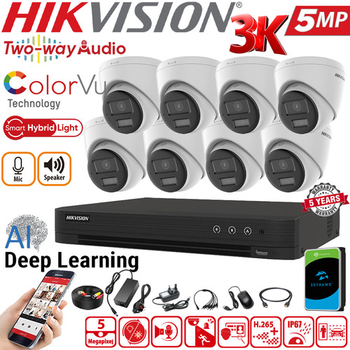 Hikvision colourvu 5mp cctv - 3k,