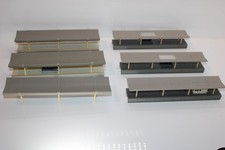 5 x Kato Unitrack N Gauge Island & City Island Straight Platforms + Extra Canopy