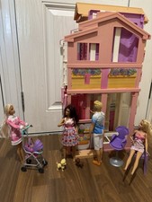Barbie 3 Story Town House & 5