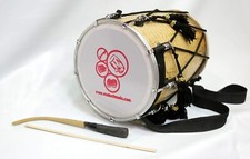Bhangra Dhol Drum Junior Size 14" x 9" Includes Sticks, Decorations & Gig Bag