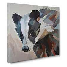 Badger Abstract No.1 Canvas Wall Art Print Framed Picture Home Office Decor
