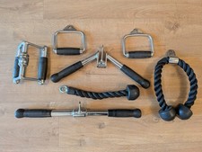 Various Commercial Grade Gym Pulley Attachments for Cable Machines