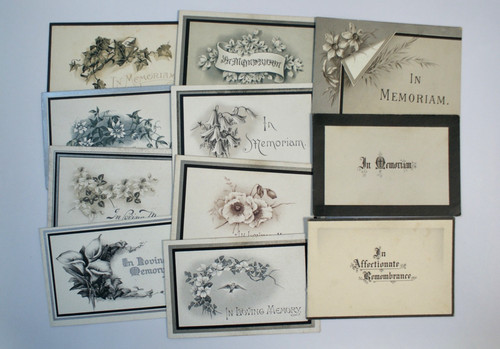 Memoriam cards 11 - in, x