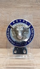 Vintage Royal Antediluvian Order of Buffaloes (RAOB) Grille Badge, circa 1970's