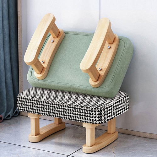 Wooden sofa stool ottoman - wooden,