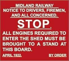 Midland Railway STOP enamelled