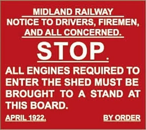 Midland railway stop enamelled - midland,