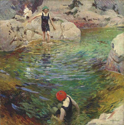 Laura knight bathing british - bathing,