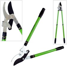 Extending Ratchet Bypass Loppers Garden Tree Branch Pruner Telescopic Handles
