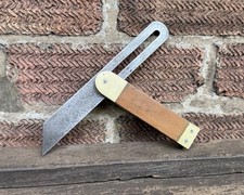 Vintage 7.5” Wood & Brass