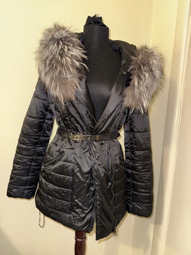 Black luxury down jacket - black,