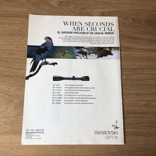 GUNS84 MAGAZINE ADVERT 12X9 SWAROVSKI OPTIK Z6i RIFLESCOPES