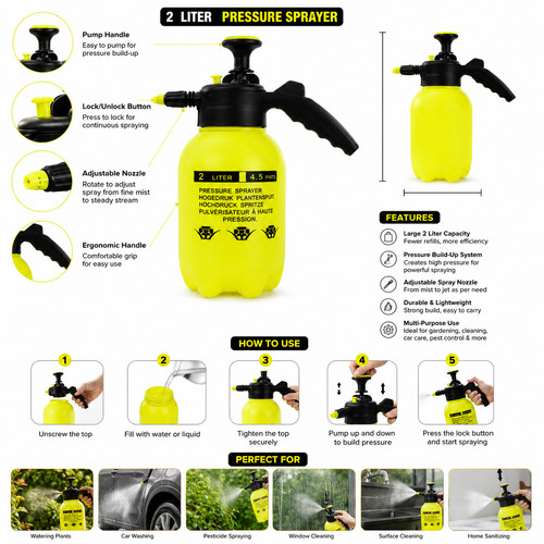 Garden hand pump sprayer - 2l,