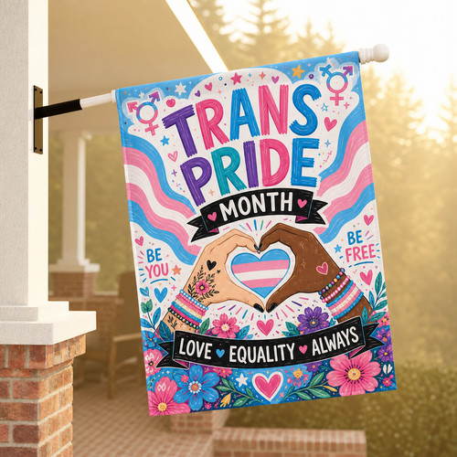 Transgender pride month garden - pride,