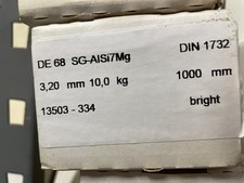3.2mm Dia X 1000mm Aluminium alloy tig welding rods DE68 SG-AlSi7MgDIN1732 10kg 