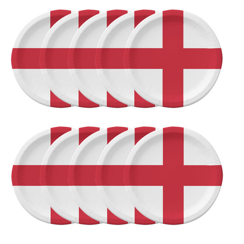 England flag paper plates - england,