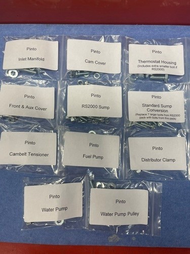 Pinto ohc engine bolt kit - pinto,