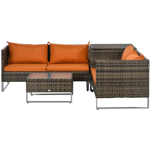 Piece garden rattan sofa - 4-piece,