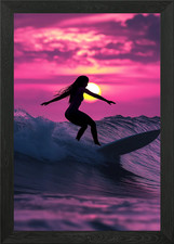 Surfer Girl Framed Wall Art