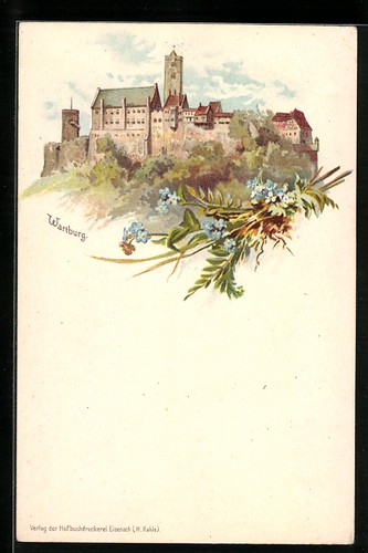 Lithograph eisenach view - lithograph, eisenach,
