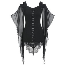 UK Women Halloween Gothic Tops