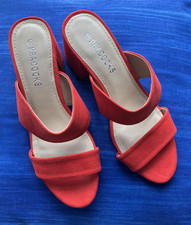 Peacocks Ladies Suede Sandals Orange Size New LADIES SANDALS SIZE 3 36 ORANGE