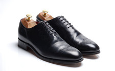 Charles Tyrwhitt x BARKER Black Wholecut Shoes: `MC226BLK` UK 8 G US 9 EU 42