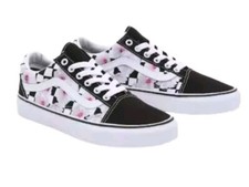 Vans Old Skool Men's Hibiscus Black Sneakers, VN0007NTBM8