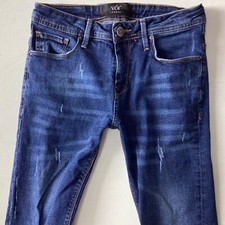 Men's VOI  SUPER SKINNY Blue Faded Jeans Size 30 S W30 L30 (454B)