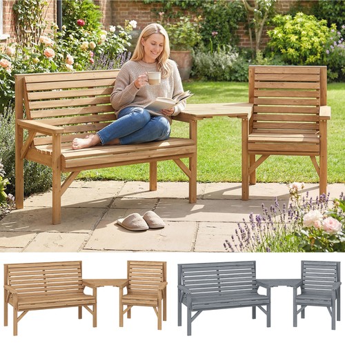 Wooden garden furniture set - furniture,