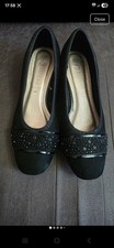 Pavers Black Court Shoes Size