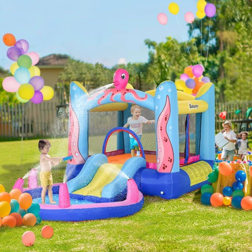 Inflatable water slide - water, splash