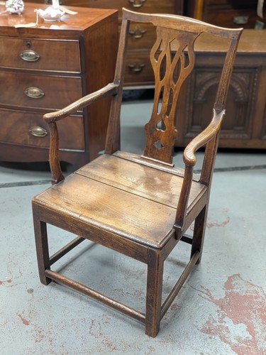 Georgian oak arm chair - oak,